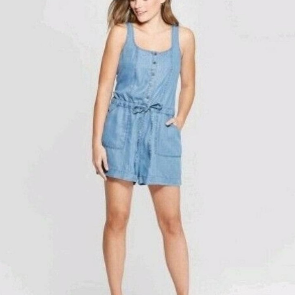 Universal Thread Chambray Romper - image 4